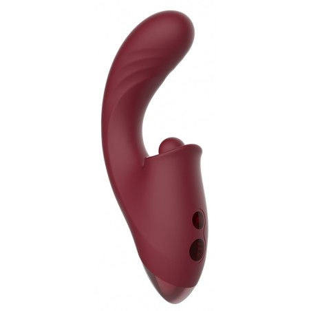 Rabbit Tide Bordeaux - Succions / Vibrations Et Tapotements - Waterproof - Rechargeable - 12 cm / Ø 3,5 cm - Chisa Novelties