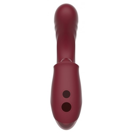 Rabbit Tide Bordeaux - Succions / Vibrations Et Tapotements - Waterproof - Rechargeable - 12 cm / Ø 3,5 cm - Chisa Novelties