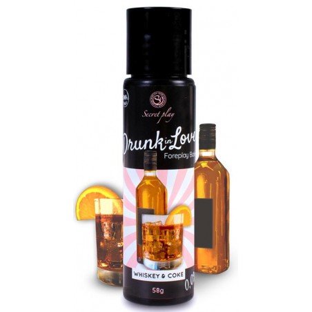 Lubrifiant A Base D'Eau Drunk In Love Comestible - Goût Whisky Et Cola - 60 Ml - Secret Play