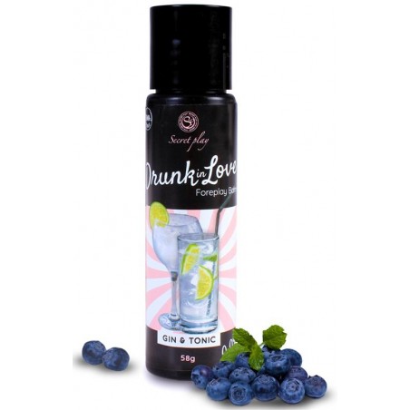 Lubrifiant A Base D'Eau Drunk In Love Comestible - Goût Gin Tonic - 60 Ml - Secret Play