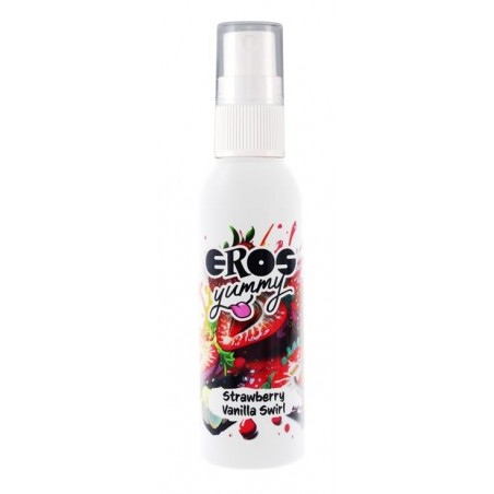 Spray Corporel A Lécher Et Lubrifiant A Base D'Eau - Yummy - Saveur Fraise Vanille - 50 Ml - Eros