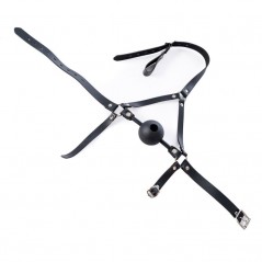 Bâillon Muselière Enjoy Wax Noir - Boule Percée Ø 4,9 Cm - Harnais A Sangles Réglables - BDS Master