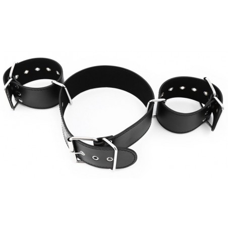 Menottes Pour Bras Restrain Waist De 17,5 A 29,5 cm - Reliées A 1 Bande De Dos De 37 A 51 cm - BDS Master