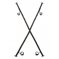 Kit De Bondage Pour Porte Over The Door Cross - Sangle En Croix - 2 Paires De Menottes Ajustables - Calexotics