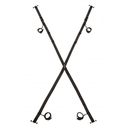 Kit De Bondage Pour Porte Over The Door Cross - Sangle En Croix - 2 Paires De Menottes Ajustables - Calexotics