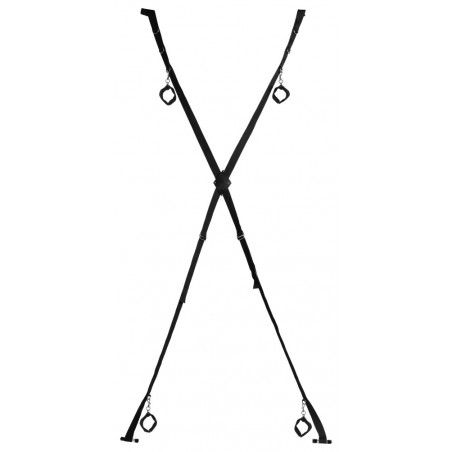 Kit De Bondage Pour Porte Blackcross - Sangle En Croix - 2 Paires De Menottes Ajustables - Ouch