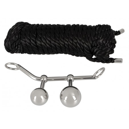Coffret Bondage SensuaPlug - Corde De Shibari 10 Mètres - 2 Plugs Ø 3,2 et 3,8 cm En Métal - Barre D'accroche - You2Toys