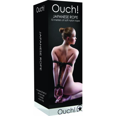 Corde Bondage Shibari Japanese - 10 M - En Nylon Noir - Soumission Et BDSM - Ouch