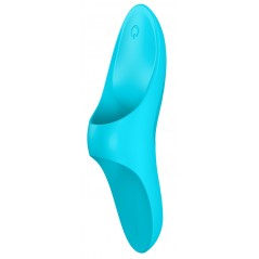 Doigt Vibrant Multi Fonctions - Teaser Turquoise - Rechargeable - Waterproof - 11 cm - Satisfyer