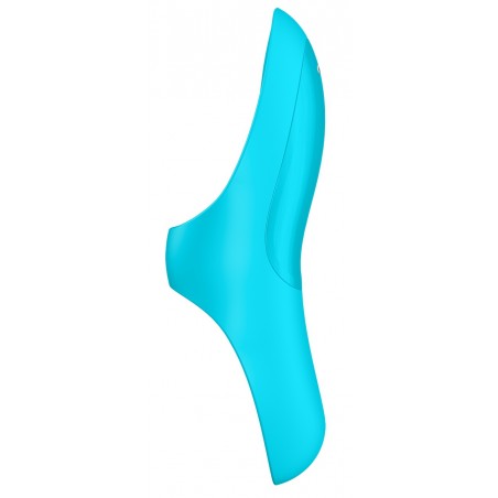 Doigt Vibrant Multi Fonctions - Teaser Turquoise - Rechargeable - Waterproof - 11 cm - Satisfyer