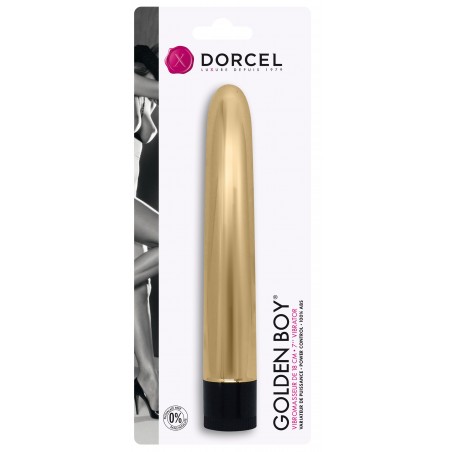 Stimulateur Clitoridien Ou Vaginal - Golden Boy Doré - Waterproof - 18 cm / Ø 2,5 cm - Dorcel