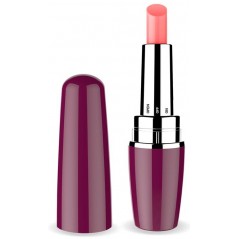 Stimulateur Clitoridien Viblips Violet Et Argent - Forme de Rouge A Lèvres - 9,5 cm / Ø 2,5 cm - Latetobed