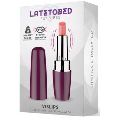 Stimulateur Clitoridien Viblips Violet Et Argent - Forme de Rouge A Lèvres - 9,5 cm / Ø 2,5 cm - Latetobed