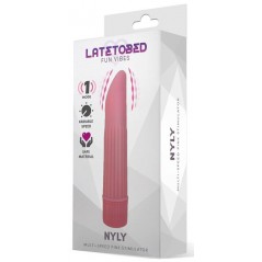Stimulateur Clitoridien Nyly Rose - Tête Droite Et Incurvée - 13 cm / Ø 2,5 cm - Latetobed