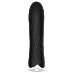 Stimulateur Clitoridien Structuré Bilie Noir - Tête Arrondie -  Waterproof - 10 cm / Ø 2,5 cm - Latetobed