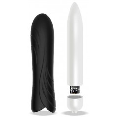 Stimulateur Clitoridien Structuré Bilie Noir - Tête Arrondie -  Waterproof - 10 cm / Ø 2,5 cm - Latetobed