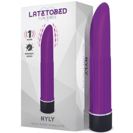 Stimulateur Clitoridien Nyly Violet - Tête Droite Et Incurvée - 13 cm / Ø 2,5 cm - Latetobed