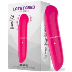 Stimulateur Clitoridien Denzel Fuchsia - Tête Recourbée Et Arrondie - Waterproof - 13 cm / Ø 2,8 cm - Latetobed