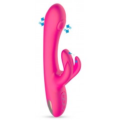Rabbit Antony Fuchsia - Tapotement / Doigtés / Vibrations - Waterproof - Rechargeable - 13 cm / Ø 3,5 cm - Action