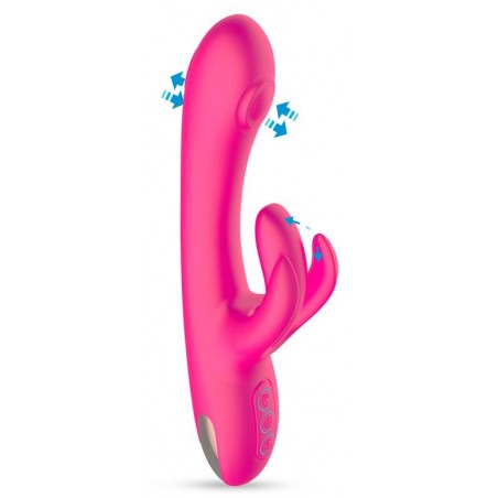 Rabbit Antony Fuchsia - Tapotement / Doigtés / Vibrations - Waterproof - Rechargeable - 13 cm / Ø 3,5 cm - Action