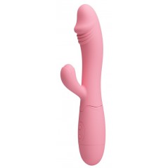 Rabbit Vibrant - Snappy Rose - Forme Semi-Gland - Rechargeable - 19,5 cm / Ø 3,2 cm - Pretty Love