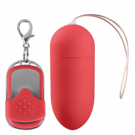Œuf Vibrant - Splash Rouge Lisse - Télécommandé - Waterproof - 8 cm / Ø 3,4 cm - Shots Toys