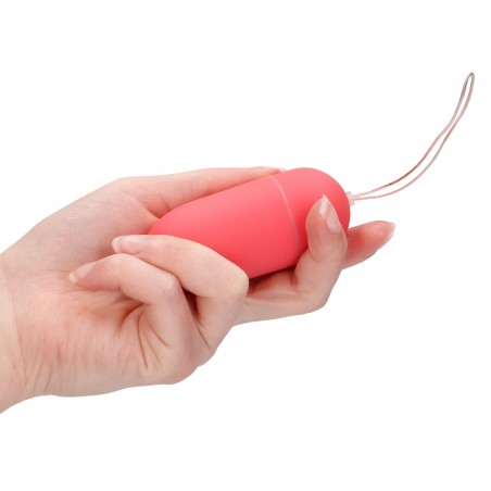 Œuf Vibrant - Splash Rouge Lisse - Télécommandé - Waterproof - 8 cm / Ø 3,4 cm - Shots Toys