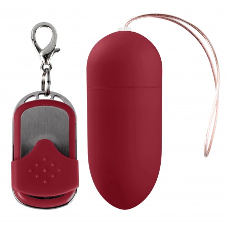 Œuf Vibrant - Splash Bordeaux Lisse - Télécommandé - Waterproof - 8 cm / Ø 3,4 cm - Shots Toys