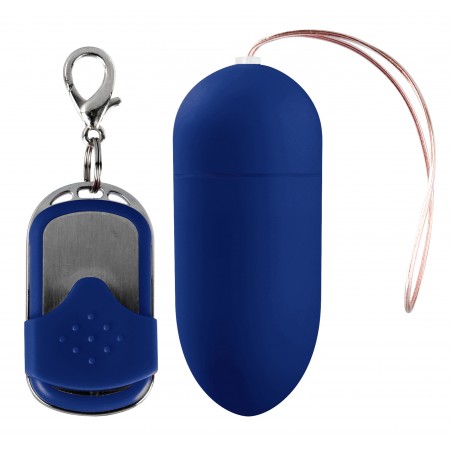 Œuf Vibrant - Splash Bleu Lisse - Télécommandé - Waterproof - 8 cm / Ø 3,4 cm - Shots Toys