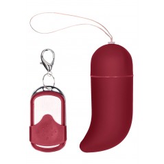 Œuf Vibrant Incurvé - G-Spot Curve Bordeaux - Télécommandé - Waterproof - 8,5 cm / Ø 3,4 cm - Shots Toys