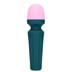 Stimulateur clitoridien Compact - Mini Wand Bico Vert Et Rose - Waterproof - Rechargeable - 11 cm / Ø 2,8 cm - Loveline