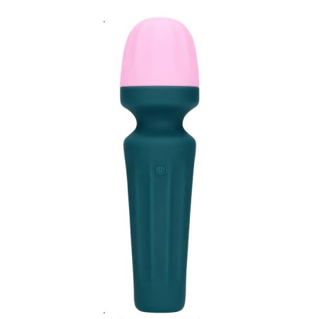 Stimulateur clitoridien Compact - Mini Wand Bico Vert Et Rose - Waterproof - Rechargeable - 11 cm / Ø 2,8 cm - Loveline