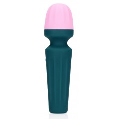 Stimulateur clitoridien Compact - Mini Wand Bico Vert Et Rose - Waterproof - Rechargeable - 11 cm / Ø 2,8 cm - Loveline