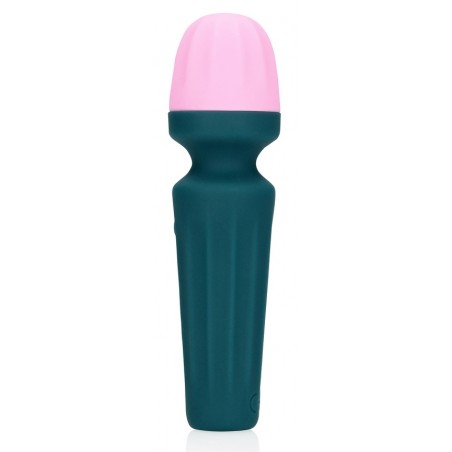 Stimulateur clitoridien Compact - Mini Wand Bico Vert Et Rose - Waterproof - Rechargeable - 11 cm / Ø 2,8 cm - Loveline