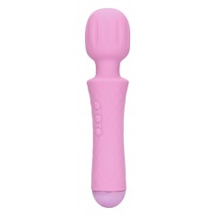 Stimulateur clitoridien Compact - Mini Wand Pinkie Rose - Waterproof - Rechargeable - 20 cm / Ø 4,6 cm - Loveline