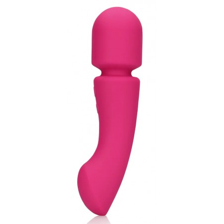 Vibromasseur Ou Wand Compact - Double Side Fuchsia - Massage - Waterproof - Rechargeable - 14 cm / Ø 3,2 cm - Loveline