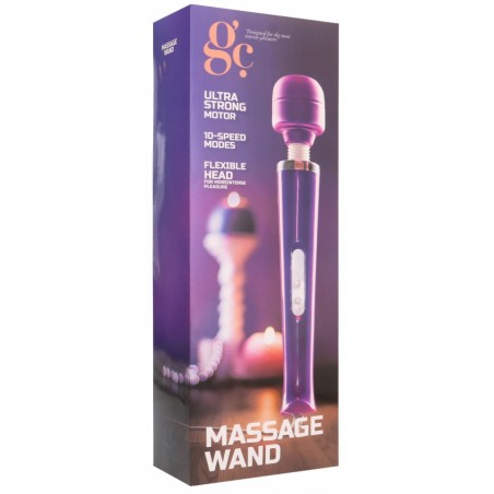 Stimulateur clitoridien - Mega Wand Violet - Tête Flexible - 32 cm / Ø 6 cm - GC