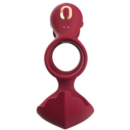 Ballstrecher Rosevibs Rouge - Sac A Bouses - Rose Clitoridienne Vibrante - Etanche - USB - 12 cm / Ø 3,3 Et 4 cm - MyPlayToys