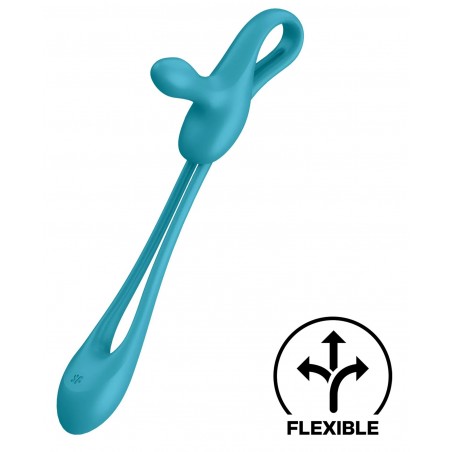 Vibromasseur Polyvalent pour Couple Et Plug Anal - Plug & Play 1 Bleu - Flexible - Etanche - USB - 39 cm / 2 cm - Satisfyer