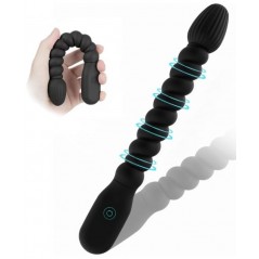 Plug Anal Vibrant Et Flexible - Flex Spiral Noir - Spirales Et Plug - Rechargeable - 15 cm / Ø 2,8 cm - Analtech
