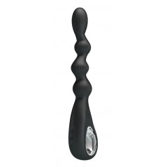 Chapelet Anal Vibrant - Federer Noir - 4 Boules - Waterproof - Rechargeable - 13,5 cm / Ø De 1,5 A 2,7 cm - Analtech