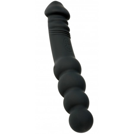 Gode Vibrant A 2 Côtés - Dick'n Balls Noir - Rechargeable - 23 cm / De 2,8 cm A 4 cm - Hidden Desire