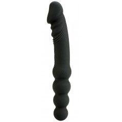 Gode Vibrant A 2 Côtés - Dick'n Balls Noir - Rechargeable - 23 cm / De 2,8 cm A 4 cm - Hidden Desire