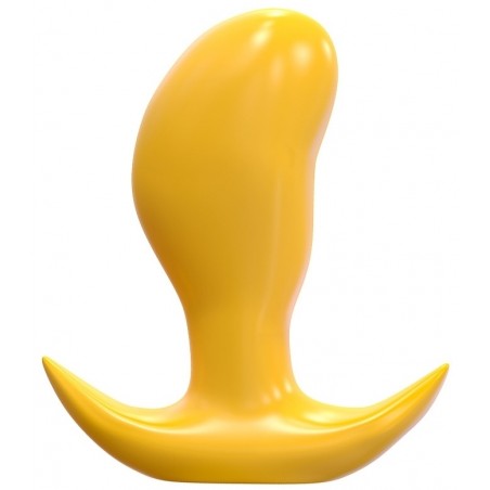 Plug Anal Incurvé - Frijo L - TPR Jaune - Taille Large - Waterproof - 15 cm / Ø 7 cm - Fukr