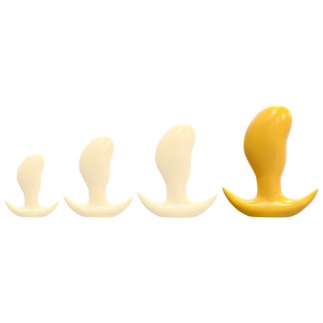 Plug Anal Incurvé - Frijo XL - TPR Jaune - Taille Extra Large - Waterproof - 18 cm / Ø 8 cm - Fukr