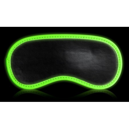 Loup Glow Noir - Yeux Masqués - Bords Phosphorescents - Fermeture Par Elastique - 9 cm / 18 cm - Ouch