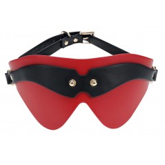 Loup Milan Rouge Avec Bandes Noires - Yeux Masqués - Sangle Ajustable et Boucle Dorée - 9 cm / 23 cm - Ouch