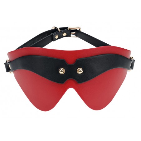 Loup Milan Rouge Avec Bandes Noires - Yeux Masqués - Sangle Ajustable et Boucle Dorée - 9 cm / 23 cm - Ouch