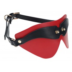 Loup Milan Rouge Avec Bandes Noires - Yeux Masqués - Sangle Ajustable et Boucle Dorée - 9 cm / 23 cm - Ouch