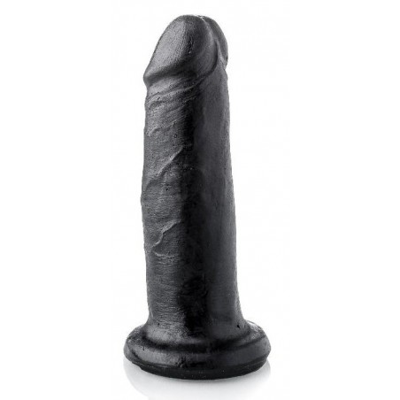 Gode Réaliste Neil Noir - Ventouse / Harnais - 15 cm / Ø 4,5 cm - Hardtoys